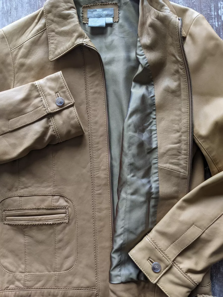 Leather jacket gold zip deals