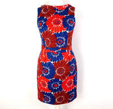 Boden Blue Red Floral Dress Size 12R