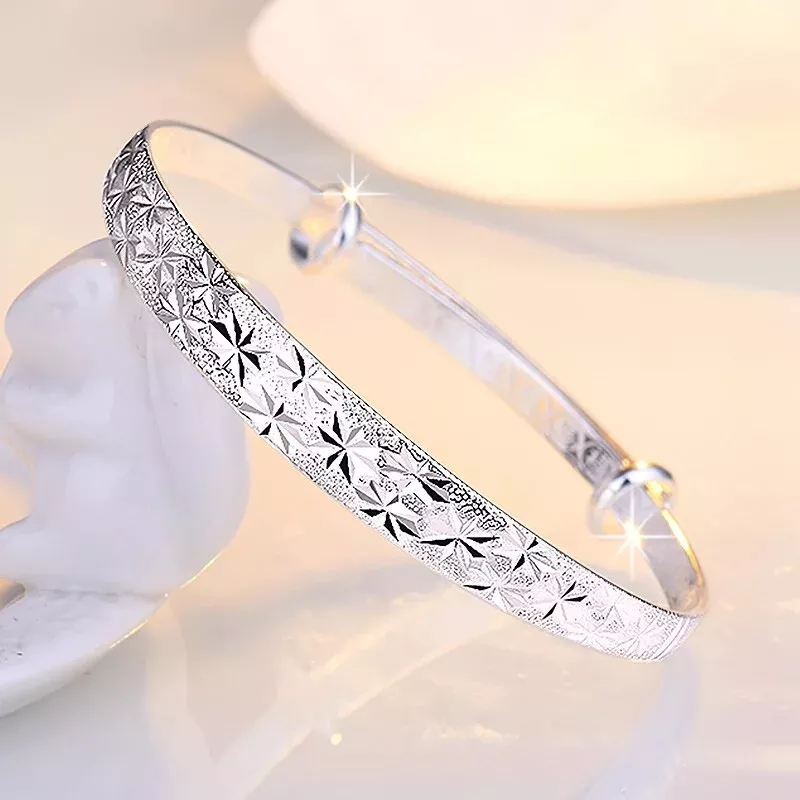 Sterling Silver Original romantic Gypsophila star Bangles for women  bracelets