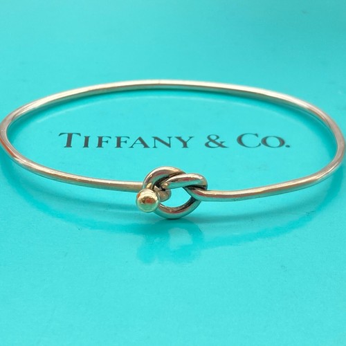 Tiffany & Co. Love Knot Armreif Armband 925 750 Silber Gold 6 1/4-7" - Bild 1 von 8