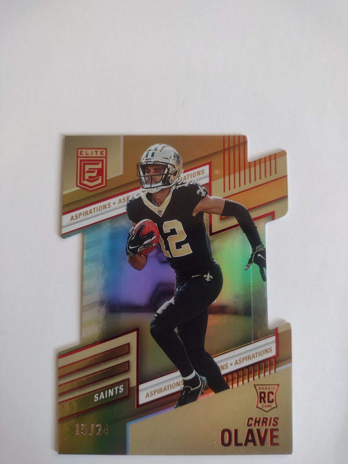2022 Donruss Elite Chris Olave #122  ASPIRATIONS DIE-CUT SAINTS RC  15/24