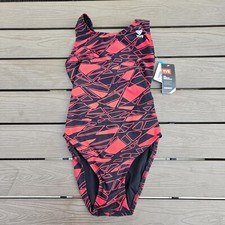 TYR DuraFast Maxfit Youth Girls Mantova One Piece Swimsuit Red Size 22 NEW