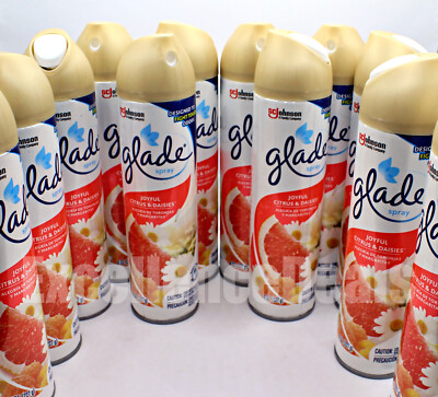 12 Count Glade Air Freshener Spray JOYFUL CITRUS DAISIES Scent