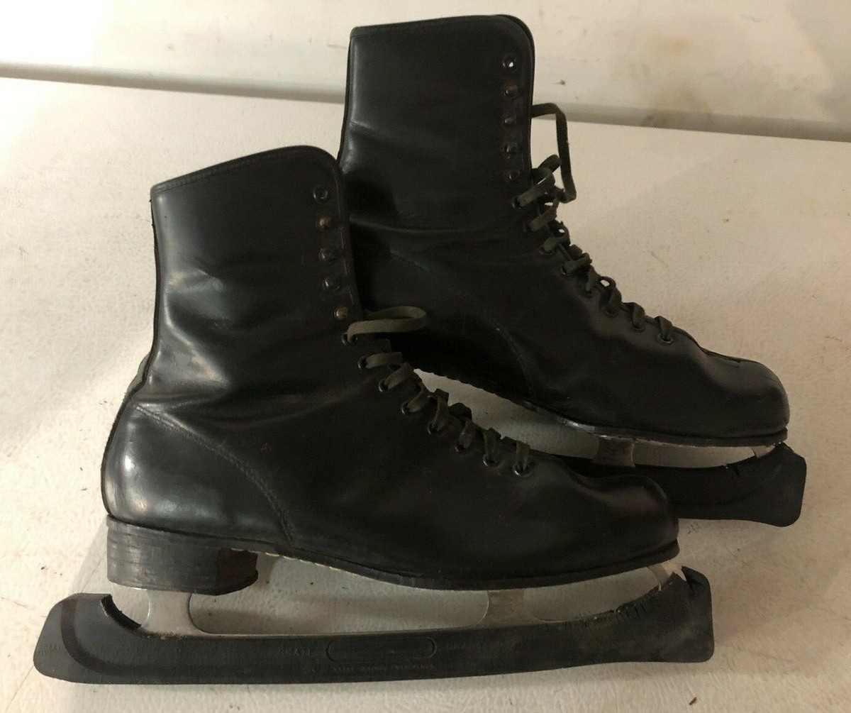 vintage ICE SKATES black leather mens TEMPERED SABRE HARDENED 10,5 vintage ICE SKATES black leather mens | Mercari main image 3