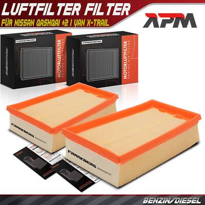 2x Luftfilter Filter für Nissan Qashqai +2 I Van X-Trail  T31 Renault Koleos I