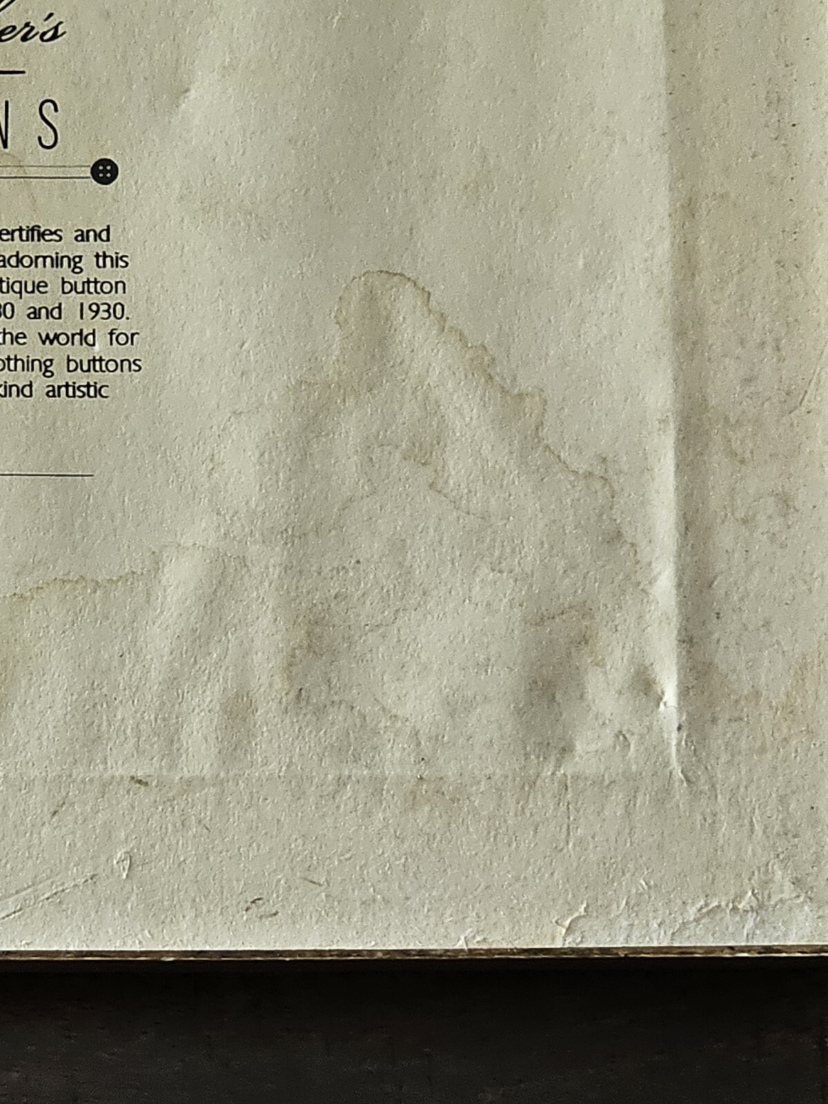 'The Classic' L McCool Grandmother's Button Hand Painted Art Numbered & Signed 