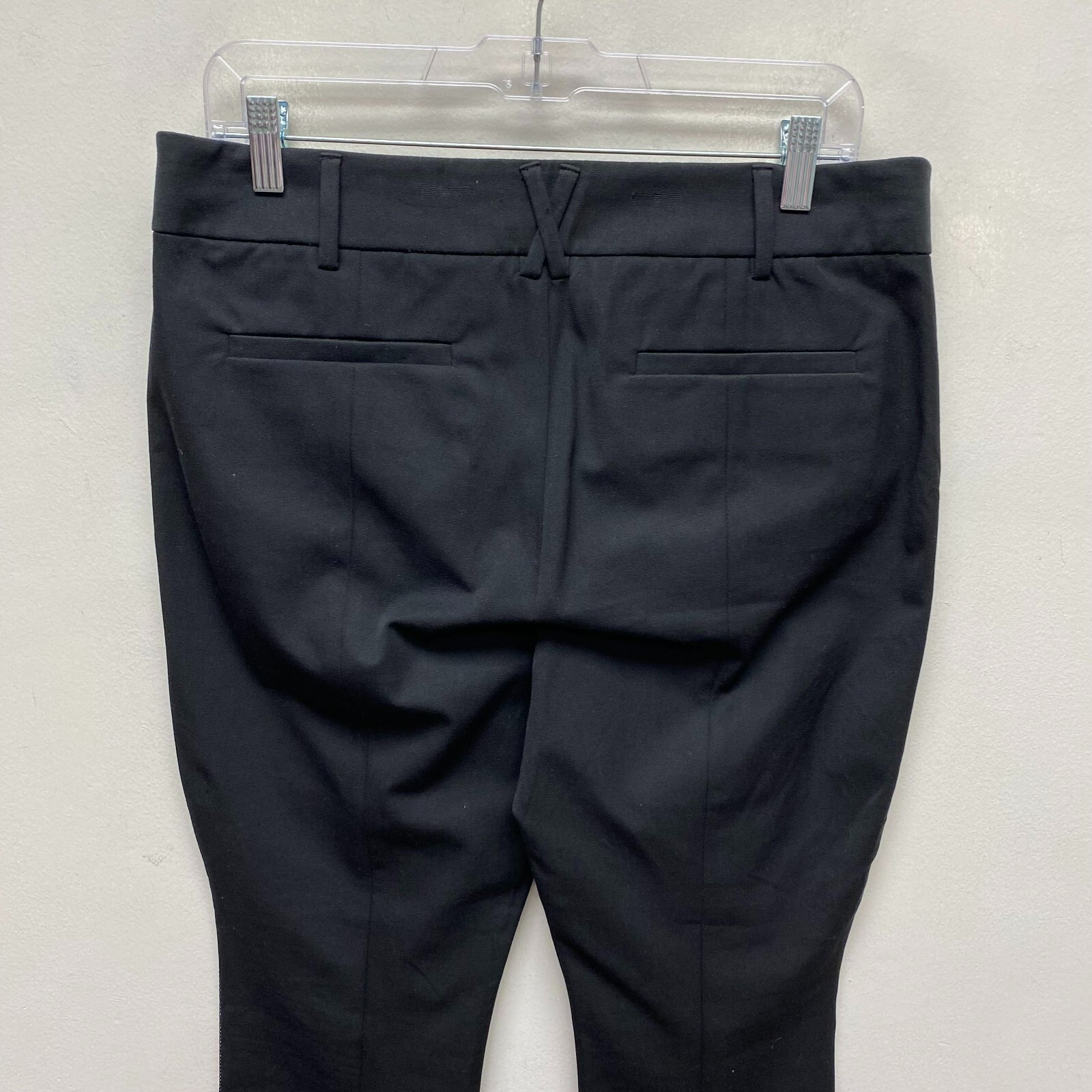 Anthropologie Black High Rise Side Stripe Essential Slim Stretch Crop Pants 10 thumbnail 4