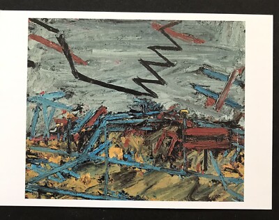 FRANK AUERBACH, ''Primrose Hill'' Galerie Kunstkarte, Tate Modern Galerie, London.