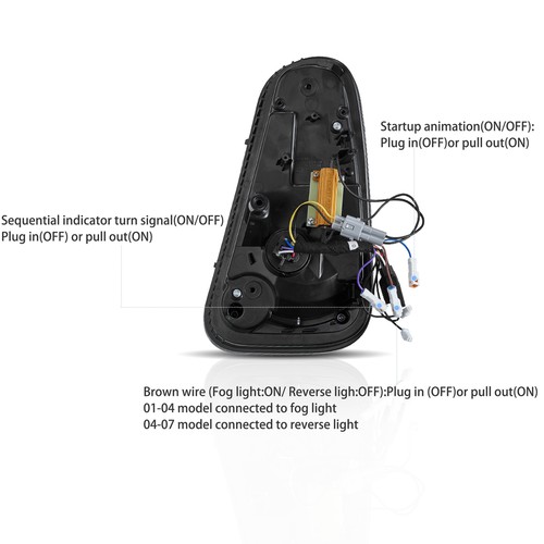VLAND LED Rückleuchten Rot für 2001-07 BMW Mini Cooper R50 R52 R53 sequentiellen - Bild 8 von 8