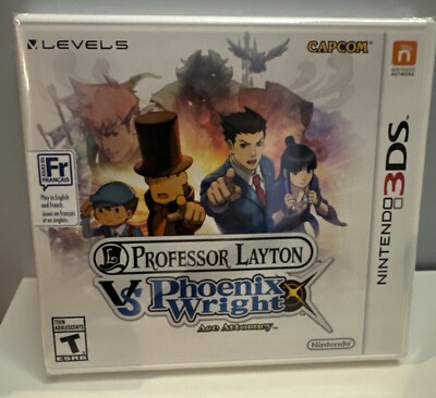 Professor Layton vs. Phoenix Wright Ace Attorney (Nintendo 3DS, 2014) Brand New