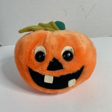 Dakin Jack O Lantern Stuffed Pumpkin Plush 1982 Halloween Vintage