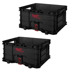 Milwaukee 4932471724 PACKOUT Crate Heavy-duty Durable Storage Twin Pack