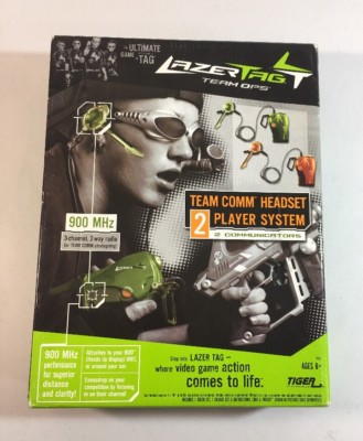 LASER TAG Team Comm Head Set Player System 900MHz 3 Channel 2-Way Radio Open Box