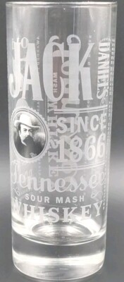 Jack Daniels Frosted Logo Tennessee Whiskey 6-1/8'' Tall Highball Collins...
