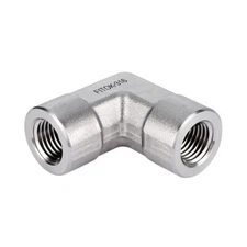 FITOK 316 SS Pipe Fitting 90 Elbow 1/2 Female NPT 5600 psi, SS-PE-NS8