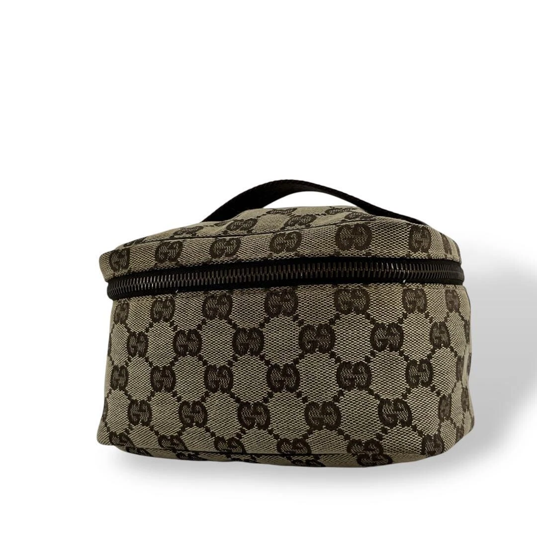 Gucci Vanity Bag Accessorio Pouch Cosmetico Modello GG Tela Marrone 3 7 * 6 4 * 4 1 in