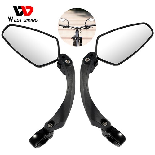 WEST BIKING Bicycle Handlebar Rearview Mirror HD Wide Angle Cycling Rear View - Picture 2 of 15