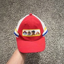 Nickelodeon PAW Patrol Boys Snapback Adjustable Red Mesh Hat Marshall Chase Skye