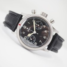 TUTIMA 783 -01 FLIEGER CHRONOGRAPH 1941 HANDAUFZUG BOX&BLANKO PAPIERE