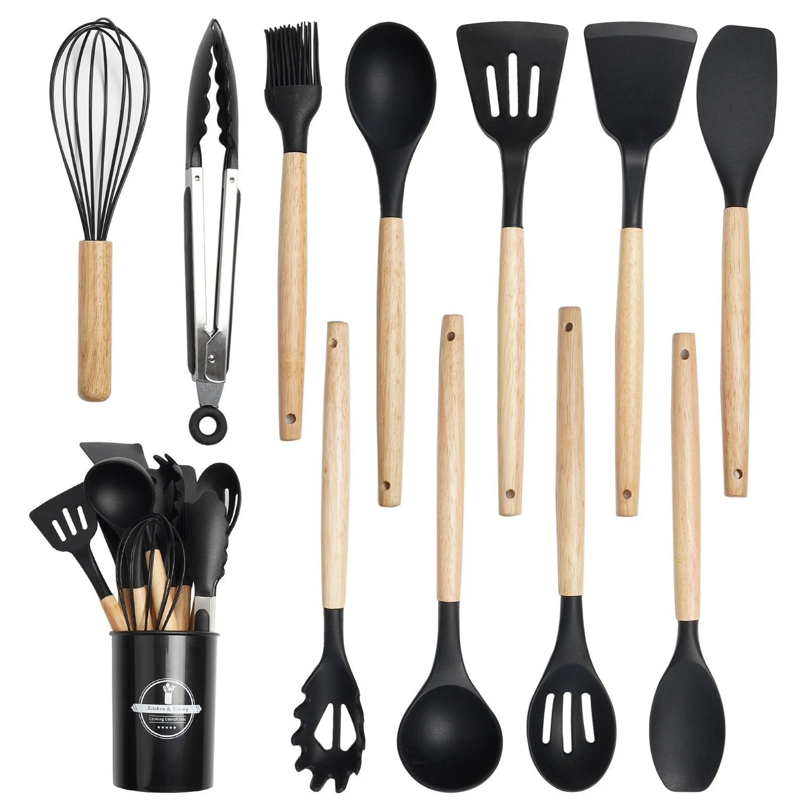 Kitchen Utensils Set - 12PCs Cooking Utensils with ,whisk,Tongs, Spoon Spatula
Opens in a new window