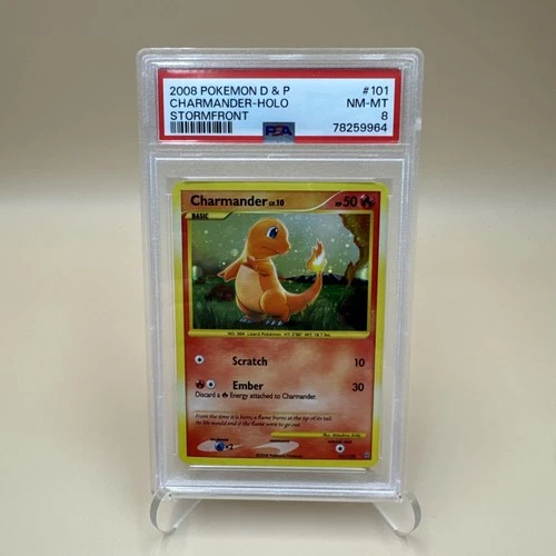 2008 Pokemon Stormfront Charmander #101/100 Holo Diamond & Pearl PSA 8