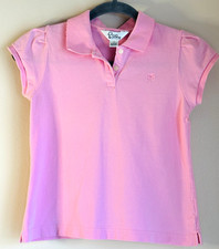 VTG Lilly Pulitzer Pink Polo Shirt Girls Youth Size 14 Embroidered Palm Tree