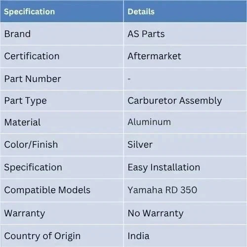 Ajuste para Yamaha RD 350 - Conjunto de carburador Foto 2 de 4