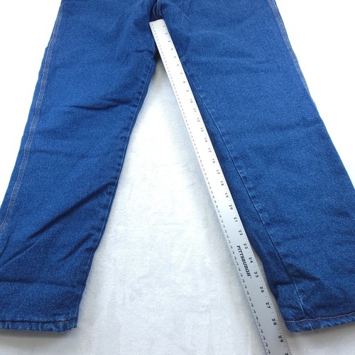 Pantalones de mezclilla para hombre Wrangler 38x30 calce relajado - forrados aislantes térmicos resistentes nuevos - Imagen 5 de 10