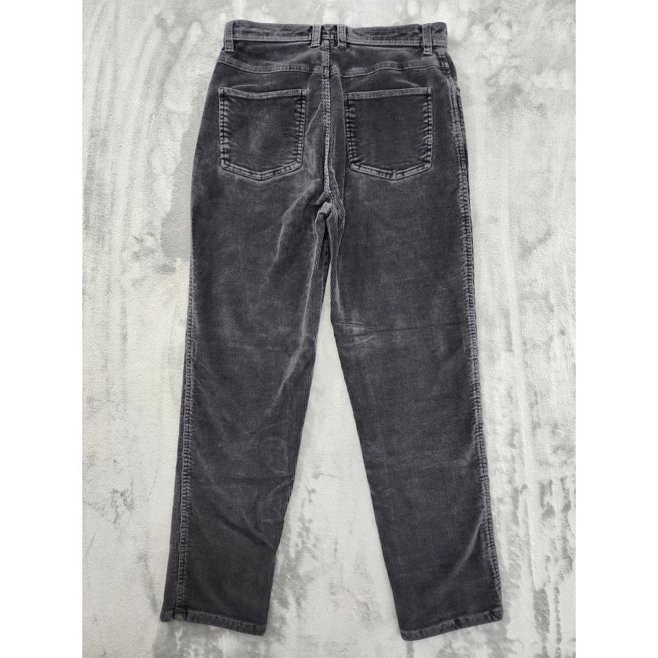 Vintage 90s Bill Blass Stretch Corduroy High Rise Skinny Leg Pants Size 6 Gray - Image 4 of 4