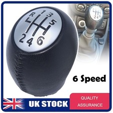 Leather Gear Shift Knob 6 Speed For Renault Megane Scenic Dacia Vauxhall Nissan