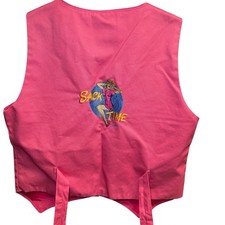 Vintage 90s SACK TIME GIRL PIN UP American Airpower Heritage Group Vest Sz Large
