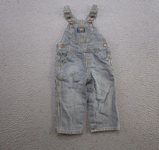 OshKosh B'Gosh Overalls Railroad Hickory Stripe Size 12 Months Conductor Vestbak