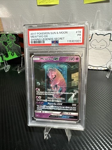Mewtwo GX Holo PSA 1 Secret Shining 78/73 Shining Legends