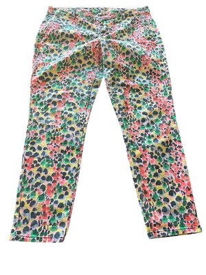 Gap Khakis Women s Size 10 Colorful Print Pants Straight Leg Stretch