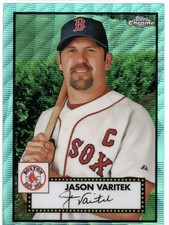 2021 Topps Chrome Platinum Anniversary - Jason Varitek #681 Aqua Wave Refractor