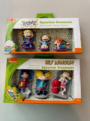Penn-Plax Rugrats & Hey Arnold! Synthetic Polyresin Aquarium Ornaments Set