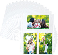 50 Pack Ultra Clear 4X6 Photo Album Pages for 3 Ring Binder, Mixed
