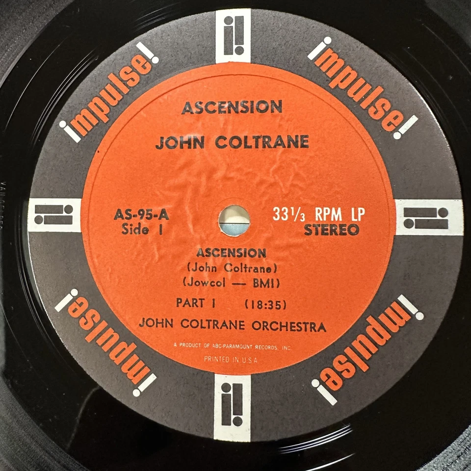 Ascension (Edition I) Record Vinyl John Coltrane Impulse AS-95 1966 1st Press Foto 3 de 4