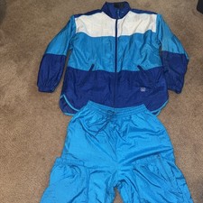 Vintage JC Penney Olympic Track Suit Med. Colorblock Full Zip Windbreaker