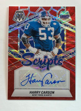 2024 Panini Mosaic Scripts Red Wave Prizm Harry Carson #SC-HCN Auto HOF
