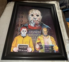 Horror Movie Villains Holographic 3D Transform Jason Freddy Michael Myers 18x14