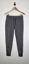Athleta Metro Street Women's Medium Drawstring Zip Ankle Jogger Pants Black