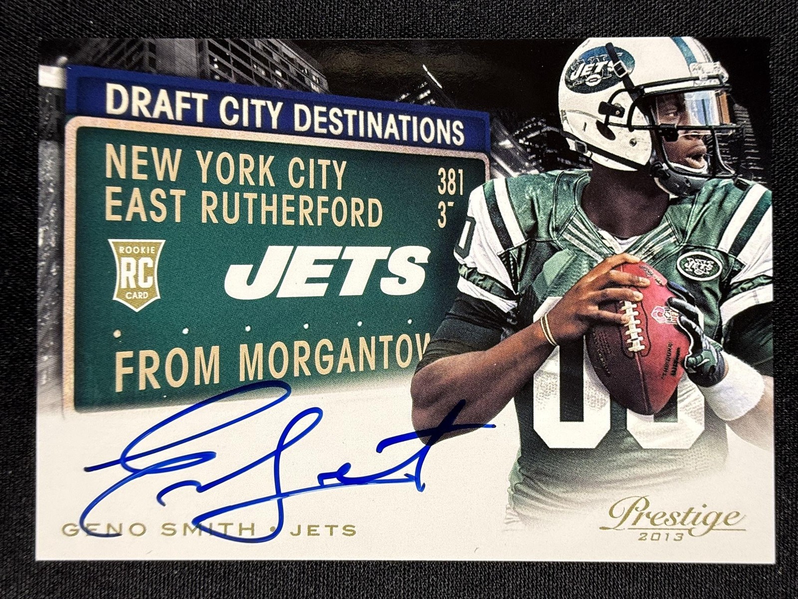Geno Smith Panini Prestige Draft City Destinations #6 Autograph