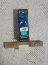 Brush Buddies Herbal Toothpaste Activated Charcoal Cool Mint 3.5 Oz  Toothbrush 