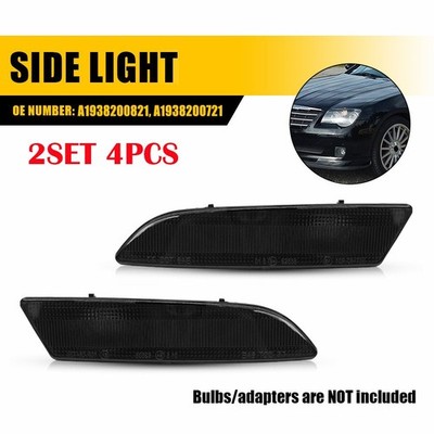 4X For 2004 05-2008 Chrysler Crossfire Smoked Side Marker Signal Light Housing C