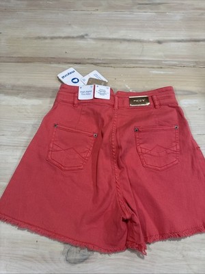 MAYORAL  nwt Solid Salmon Denim Shorts~girls Size 12 NEW