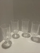 4 Longchamp Crystal Ice Tea /Cocktail Glass Cristal D’Arques-Durand Discontinued