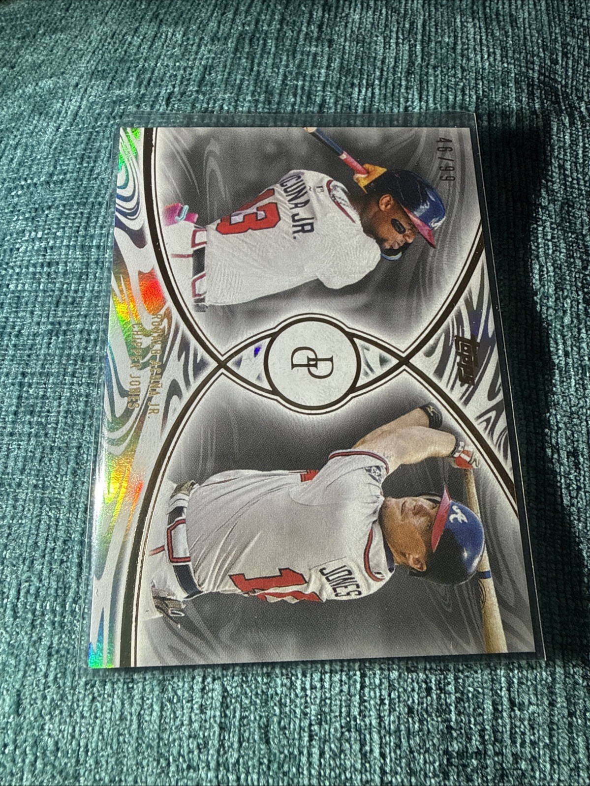 2026 Topps Dynamic Duals Ronald Acuna Jr Chipper Jones Rainbow SP /99 ...