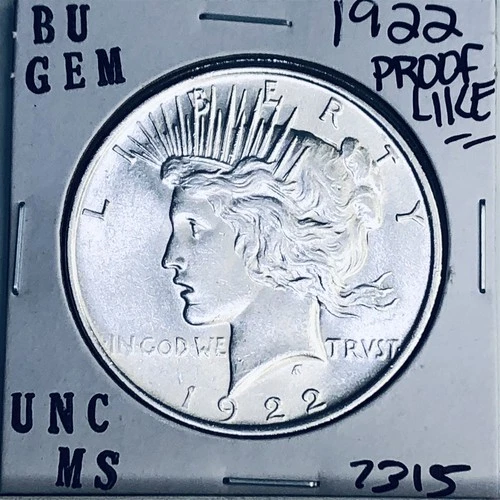 1922 P BU GEM PEACE SILVER DOLLAR UNC MS+++ U.S. MINT RARE COIN 7315