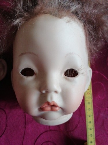 2 Puppenköpfe Biskuitporzellan ohne Augen verschiedene Größen - Bild 5 von 12